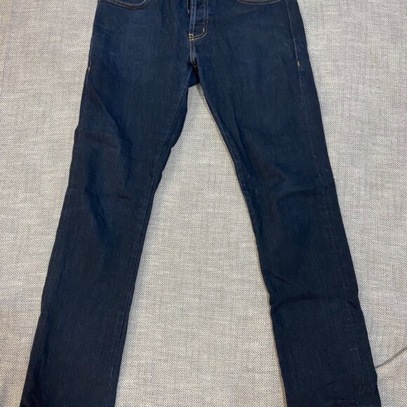 Naked & Famous Skinny Guy Deep Indigo Stretch Selvedge Denim Button Fly Jeans 32 - Picture 3 of 10